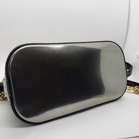 LOUIS VUITTON LV Gris Metal Miroir Vernis Mini Alma - Picture 8 of 15